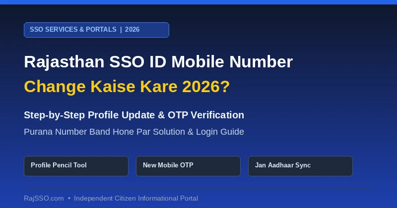 Rajasthan SSO ID Me Mobile Number Change Kaise Kare 2026?