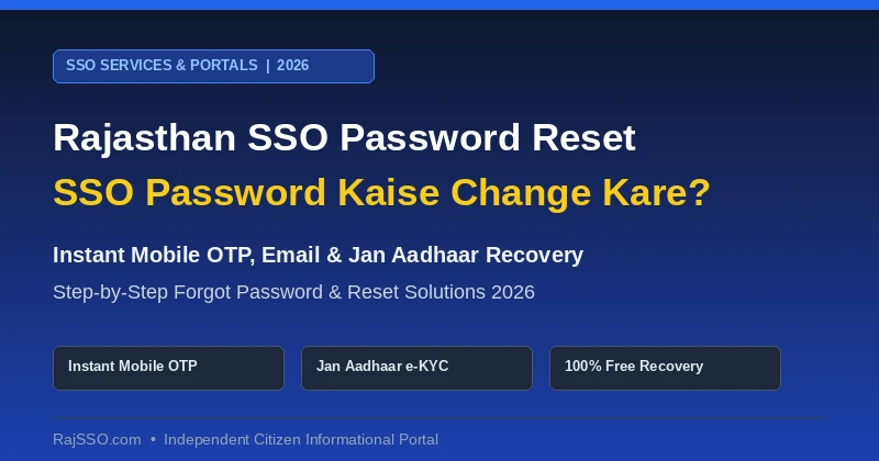Rajasthan SSO Password Reset 2026 – SSO Password Kaise Change Kare