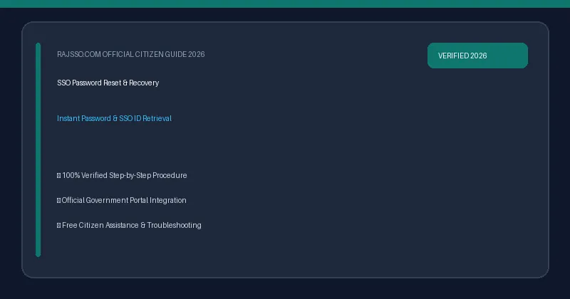SSO Password Reset & Recovery 2026: Recover Forgot SSO ID & Password